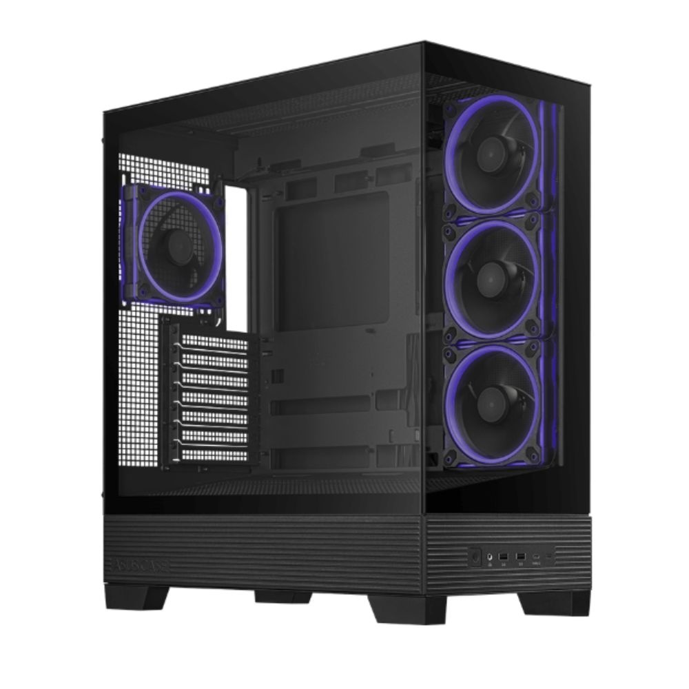 Ảnh minh họa Vỏ máy tính Asus A31 Plus TG Black (ATX-sẵn 4 fan ARGB) 1