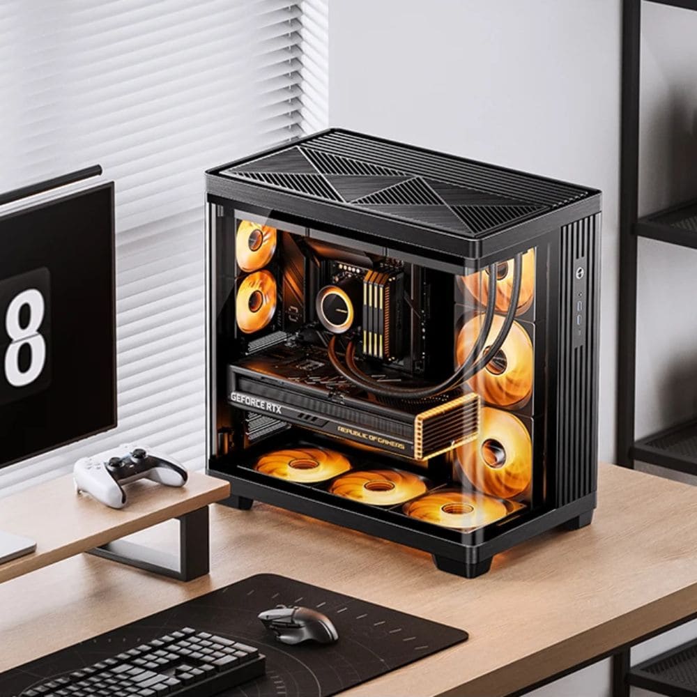 Ảnh minh họa Vỏ máy tính JONSBO TK-4 BLACK (Mid Tower/ ATX/ Đen) 2