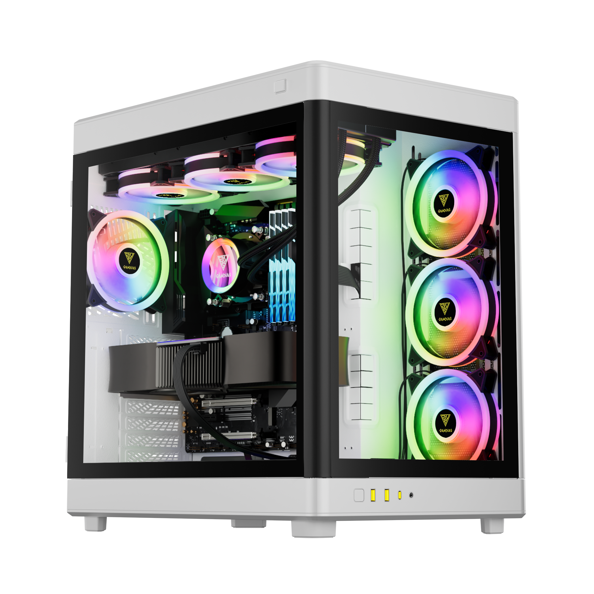 Ảnh minh họa Vỏ máy vi tính NESO P1 White White CANESOP1WWGA Gamdias 1