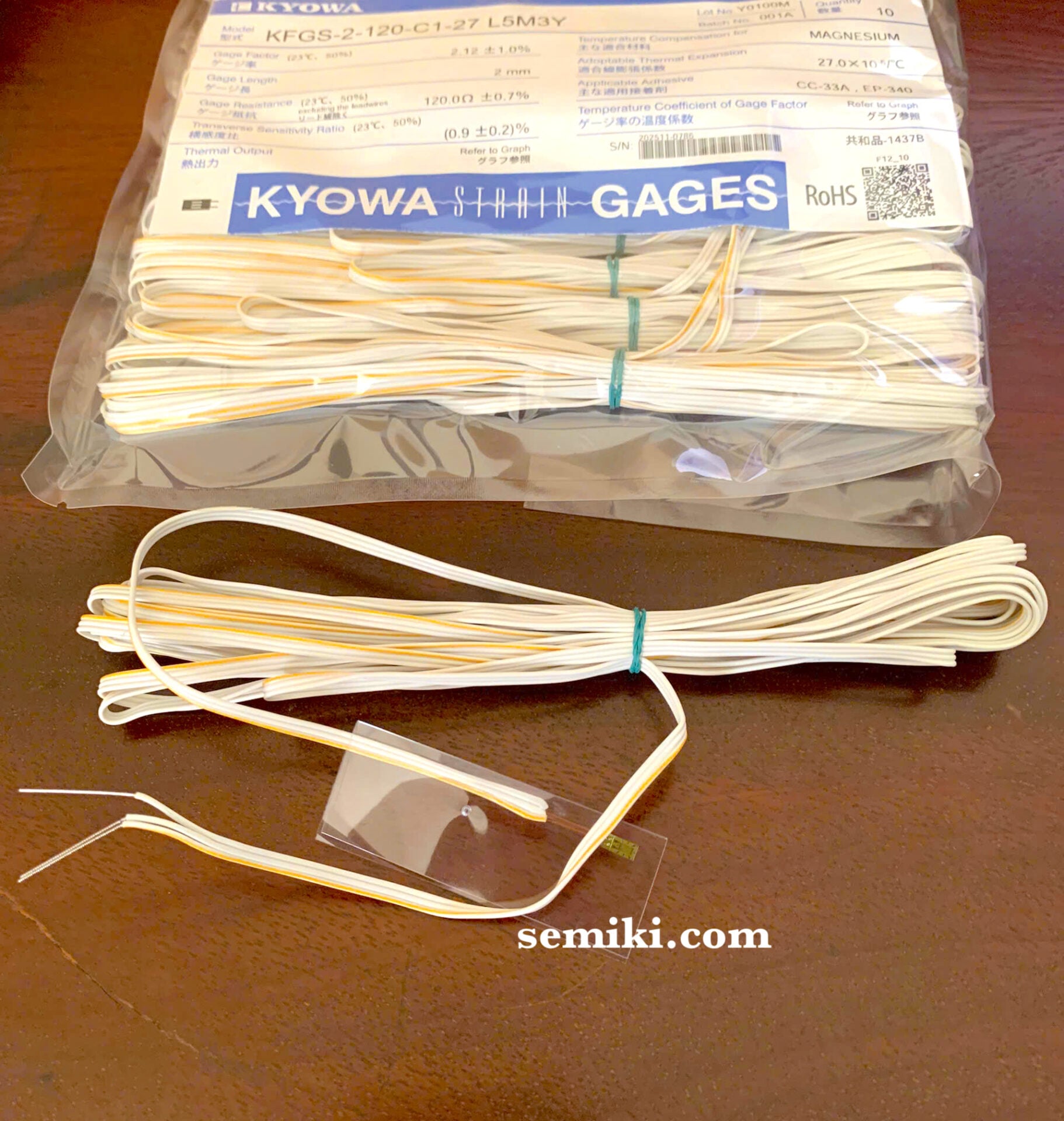 KYOWA Strain gages KFGS-2-120-C1-27 L5M3Y cảm biến đo ứng suất ( 3-wire/120Ω)