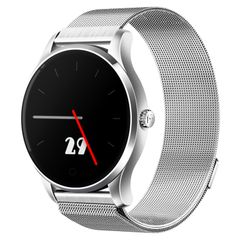  K88 Silver Steel – Đồng hồ thông minh 1,22 inch, Bluetooth, IP54, Theo dõi nhịp tim 