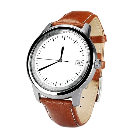 DOMINO DM365 Silver – Đồng hồ thông minh cao cấp dây da, màn hình cảm ứng IPS 1.33 inch