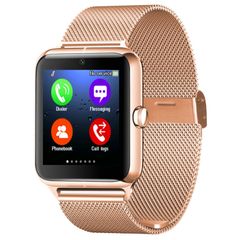  Đồng hồ thông minh Z50 Gold Steel – Màn hình cảm ứng 1.54 inch, hỗ trợ SIM & Bluetooth, camera tiện ích 