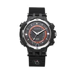  Foxwear FOX8 Black & Orange – Đồng hồ thông minh Camera WiFi, La bàn, Chống nước 