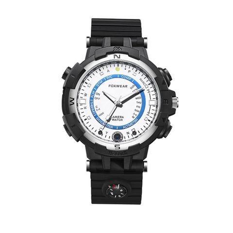 Foxwear FOX8 White & Blue – Đồng hồ thông minh Camera WiFi, La bàn, Chống nước
