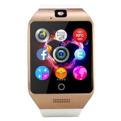  Q18S 1,54 inch Vàng Gold Dây Trắng -  Màn hình IPS MTK6260A Đồng hồ thông minh Bluetooth 3.0 Điện thoại 