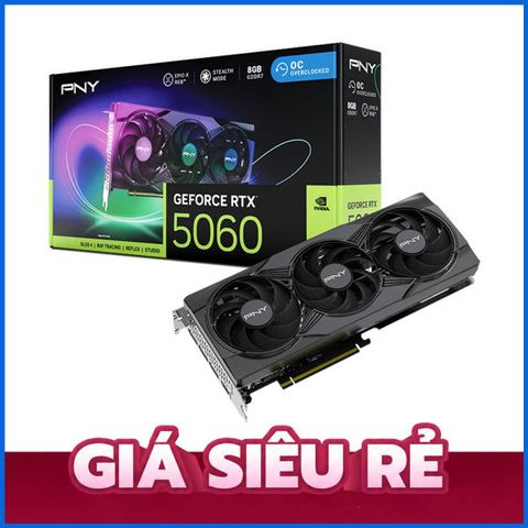 VGA PNY GEFORCE RTX 5060 8GB ARGB EPIC-X RGB OC TRIPLE FAN (GDDR7)