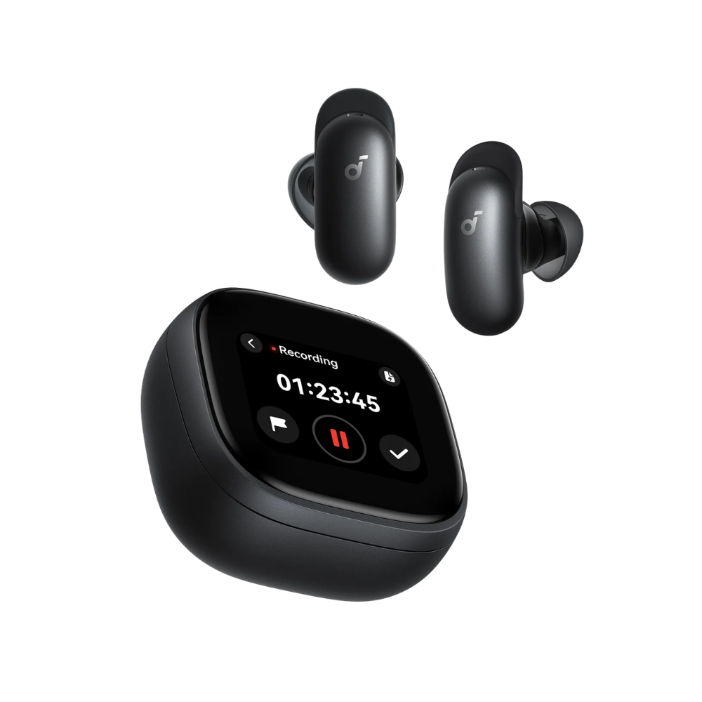 Tai Nghe Không Dây TWS SOUNDCORE Liberty 5 Pro Max (Bluetooth v6.1, 6.5H, Hi-Res Audio, with AI Note-Taker Smart Case) – BLACK