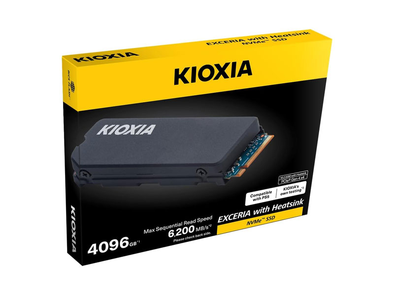Ảnh minh họa Ổ cứng SSD Kioxia Exceria Heatsink 4TB NVME PCIe4x4 LSC11K4T09G8 tản (6200-4800MB/s) 3