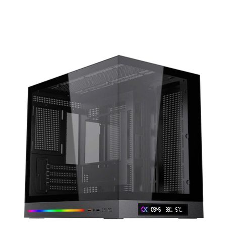 Vỏ case Xigmatek Cloud M DGT (M-ATX, Led ARGB, Hiển thị nhiệt độ, không fan) – BLACK