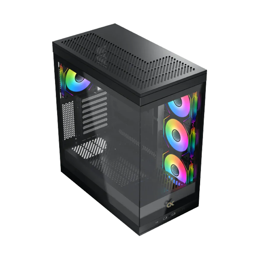Ảnh minh họa XIGMATEK Meta ARGB E-ATX Mid-Tower Gaming Case với 4 quạt ARGB - Black 1