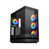 XIGMATEK Meta ARGB E-ATX Mid-Tower Gaming Case với 4 quạt ARGB - Black