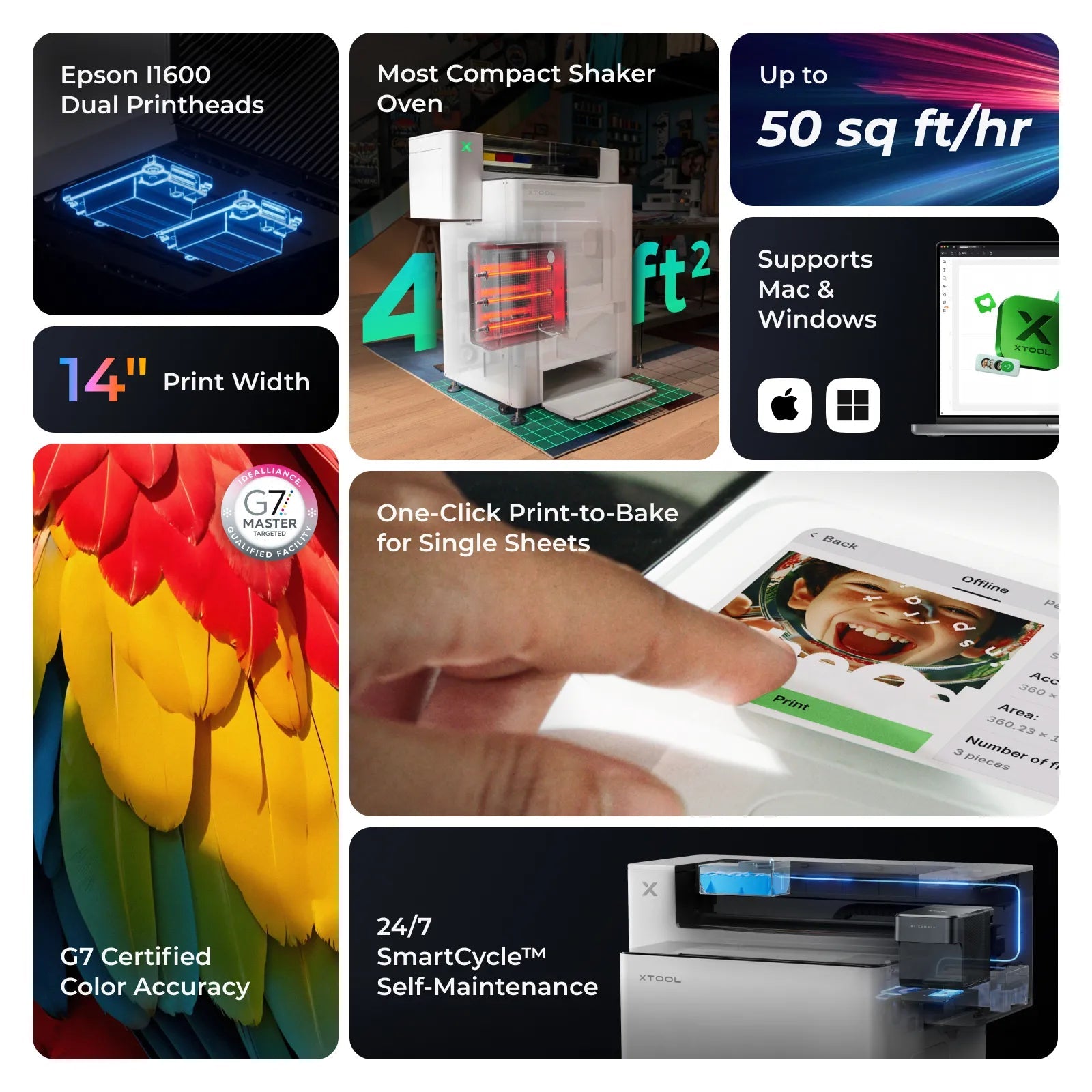 Ảnh minh họa xTool Apparel Printer – Bộ DTF đa năng/ Hệ thống in–sấy tự động 3