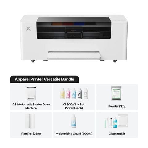 xTool Apparel Printer – Bộ DTF đa năng/ Hệ thống in–sấy tự động