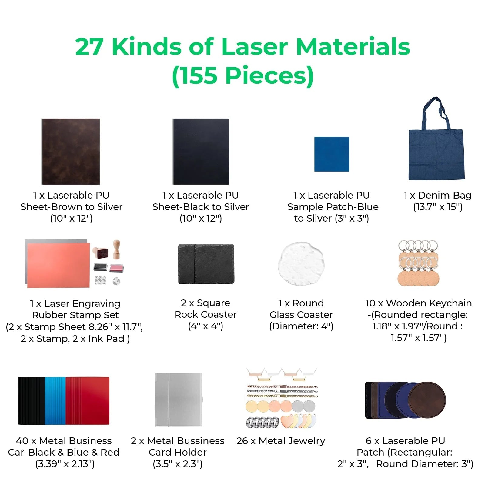 Ảnh minh họa xTool Ultimate – Bộ vật liệu laser 155pcs 3
