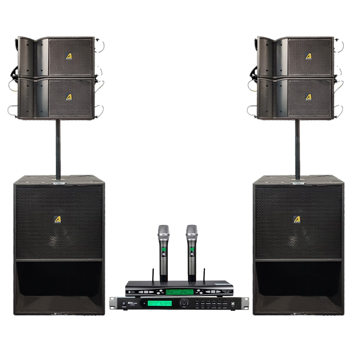 Dàn âm thanh Line Array Active Actpro A6N 04 (sử dụng 100-300 khách, Loa line array từ NEODIUM )