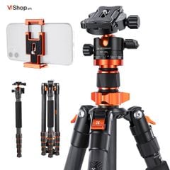  Chân máy ảnh K&F Carbon Fiber Tripod 1.7m D255C4+BH-28L 