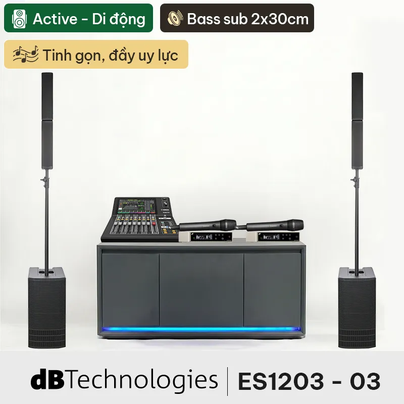 Ảnh minh họa Dàn karaoke Column Array dBTechnologies ES1203 - 03 (dBTechnologies ES1203, Yamaha DM3 Standard...) 1