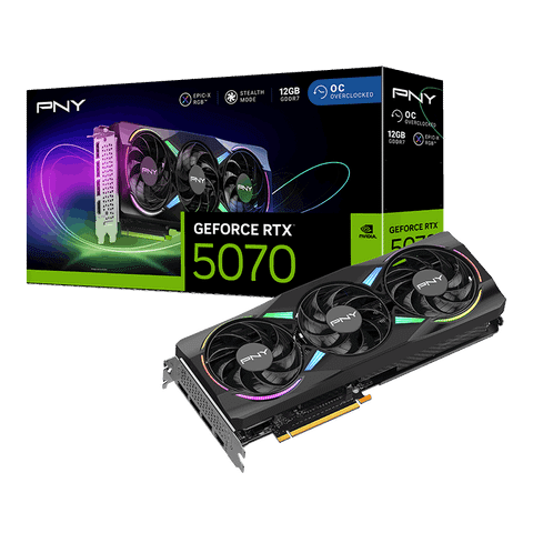 PNY GeForce RTX 5070 12GB ARGB Overclocked Triple Fan