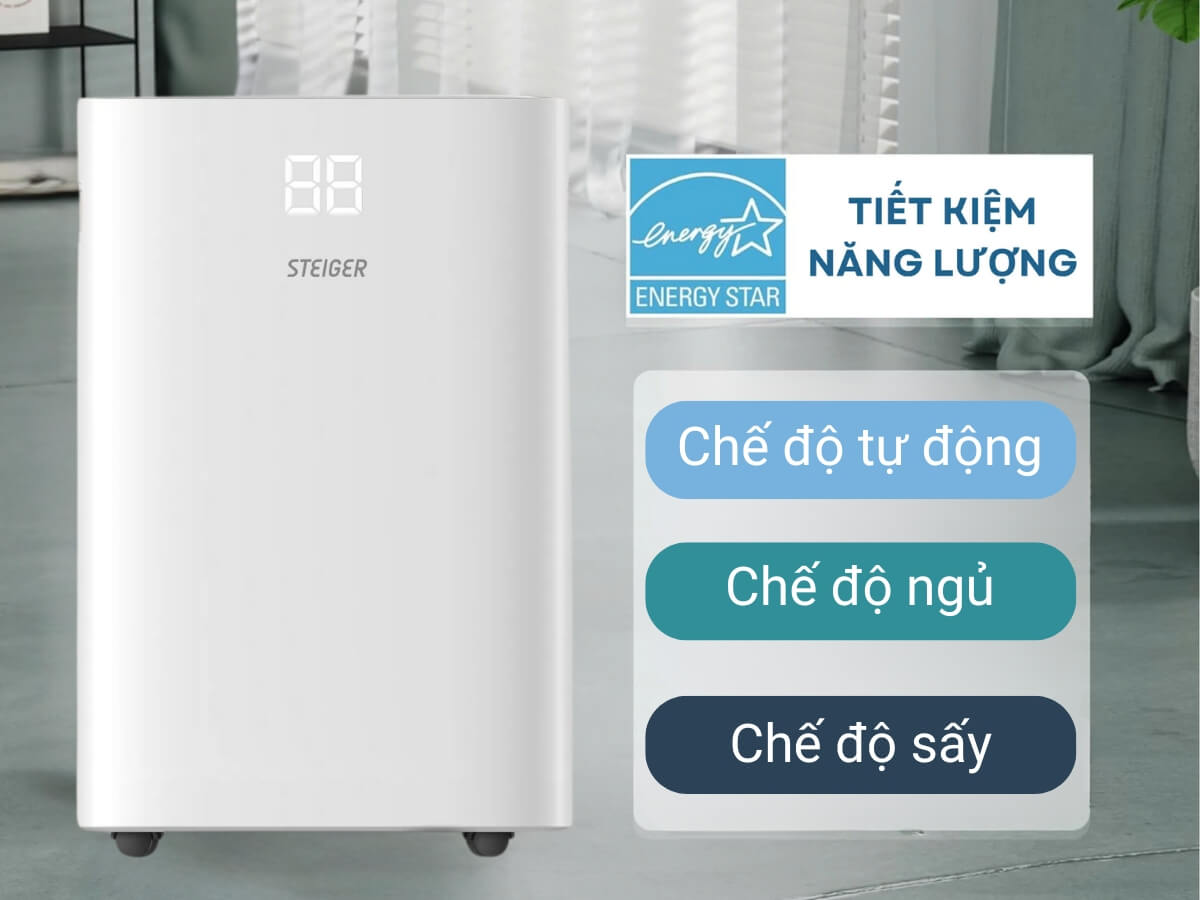 Ảnh minh họa Máy Hút Ẩm Steiger STG-836DW: Công Nghệ Thông Minh, Không Khí Sạch Khuẩn 1