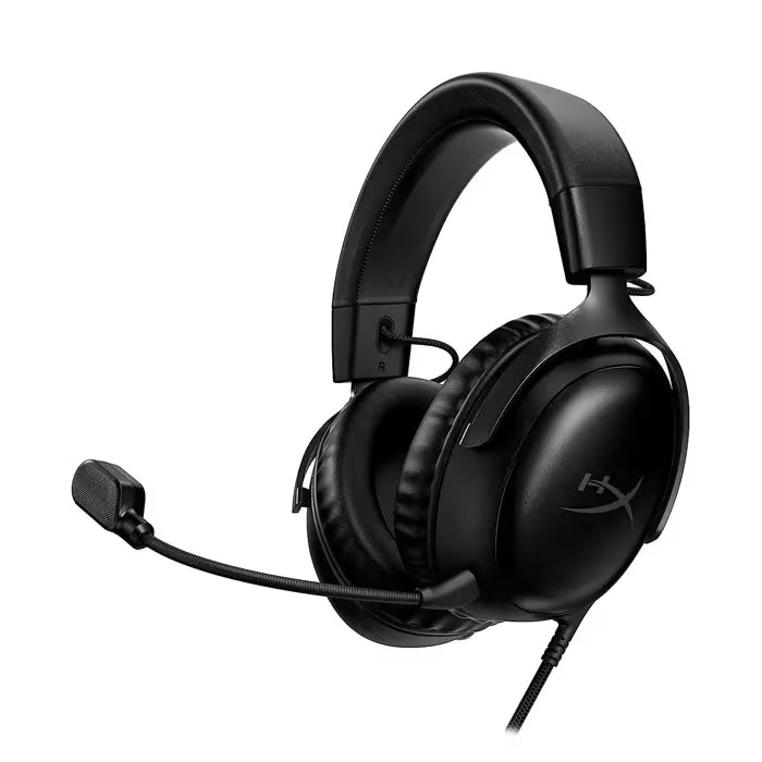 Tai nghe chơi game có dây HyperX Cloud III với âm thanh không gian DTS và mic khử tiếng ồn – Đen