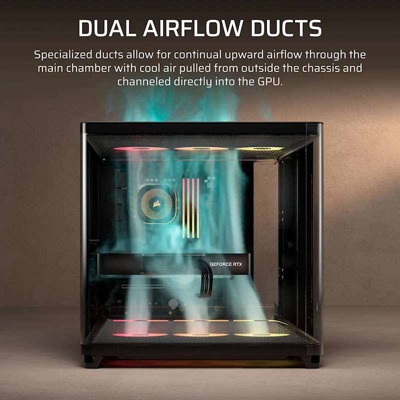 Ảnh minh họa Case máy tính Corsair AIR 5400 RS-R ARGB Triple Chamber Black CC-9011318-WW 3
