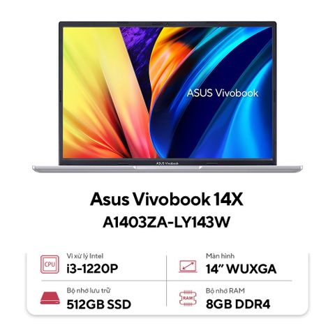 Laptop Asus Vivobook 14X A1403ZA-LY143W (Intel Core i3-1220P/8GB)