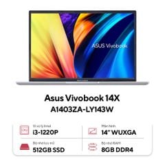  Laptop Asus Vivobook 14X A1403ZA-LY143W (Intel Core i3-1220P/8GB) 