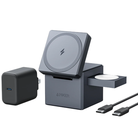Anker 3-in-1 Cube with MagSafe – Sạc iPhone, Watch, AirPods cùng lúc