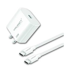  Bộ sạc Nhanh Volwatt 20W, Trắng 