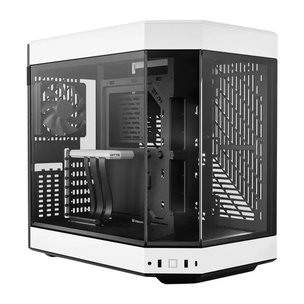 Ảnh minh họa Vỏ case HYTE Y60 hai khoang, kính cường lực toàn cảnh ATX kèm 3 quạt - Đen/Trắng 2