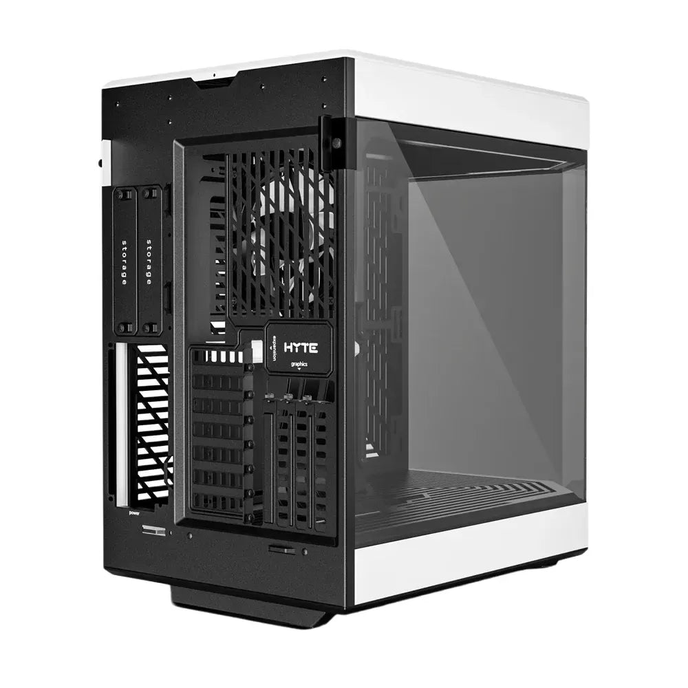 Ảnh minh họa Vỏ case HYTE Y60 hai khoang, kính cường lực toàn cảnh ATX kèm 3 quạt - Đen/Trắng 3