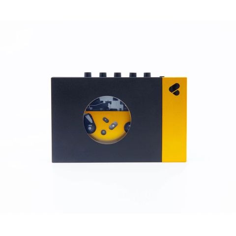 We Are Rewind - Black & Yellow Cassette Player • Amy