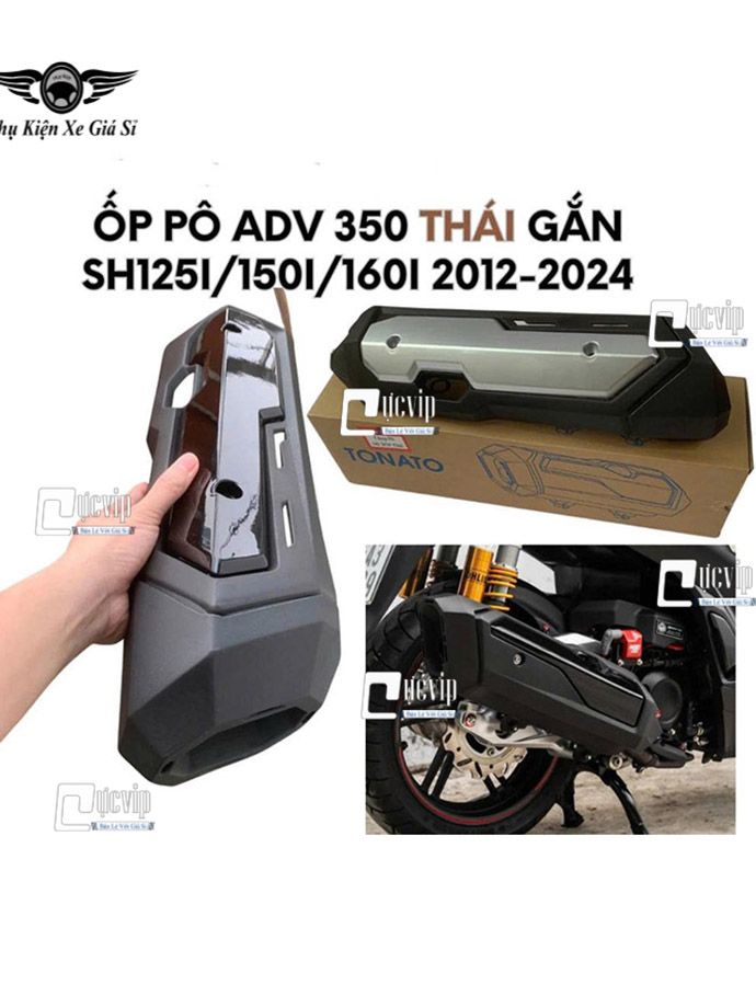 Ốp Pô ADV Gắn Xe SH125i-150i-160i Các Đời SH 2012, 2017, 2025, SH 2021, SH 2022, SH 2023, SH 2024 Hãng Tonato MS6833
