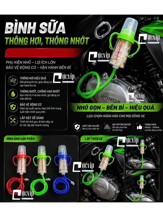 [BÌNH SỮA] Ống Thông Hơi, Thông Nhớt Wave Dr Fu Si Jupiter Win Ex Cub Sonic Nouvo Luvias Vario AB Vision Mio PCX NVX Yaz