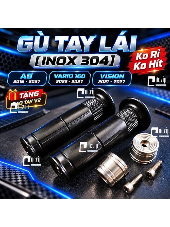 [Kèm Bao Tay V2] Cặp Gù Tay Lái [INOX 304] [Ko Hít, Ko Rỉ] Vision 2021 - 2027, AB 2016 - 2027, Vario 160 (2022 - 2027)