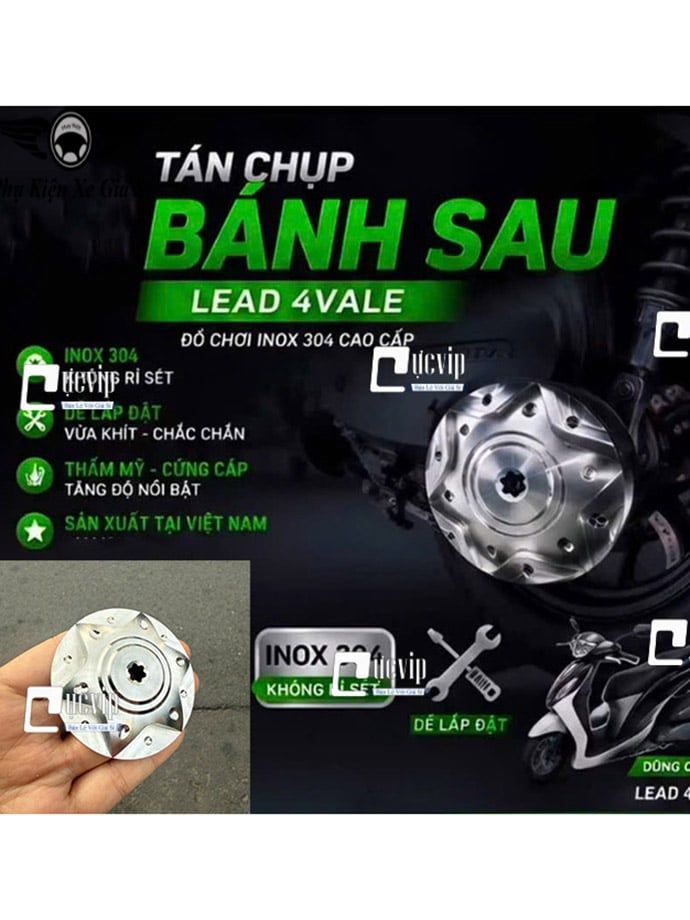 [Lead 2026] Tán Chụp Bánh Sau Salaya Inox 304 Gắn Lead 125 4val [Đời 2022 - 2026] MS6980