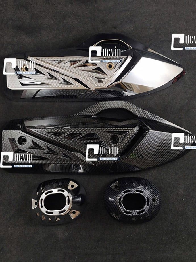 Ốp Che Pô Kèm Chụp Đích Pô [Xi Niken, Cabon] Vario 160 Đời 2022 - 2026, PCX 160 PCX 2021 - 2026 MS6994