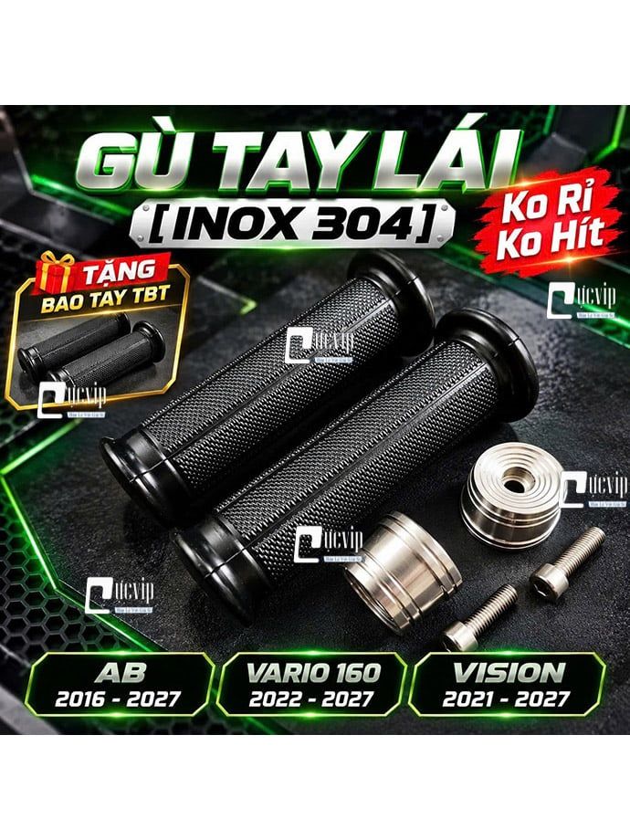 [Tặng Bao Tay TBT] Gù Tay Lái [INOX 304] [Ko Rỉ, Ko Hít] AB 2016 - 2027, Vario 160 (2022 - 2027), Vision 2021 - 2027
