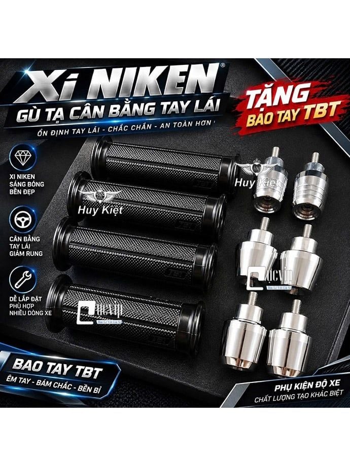 [Xi NIKEN] [Kèm Bao Tay TBT] Gù Tạ Cân Bằng Tay Lái Gắn Wa Dr Win Ex Fu Si Cub PCX NVX Vario Mio Yaz Jupiter Vision SH Luvias