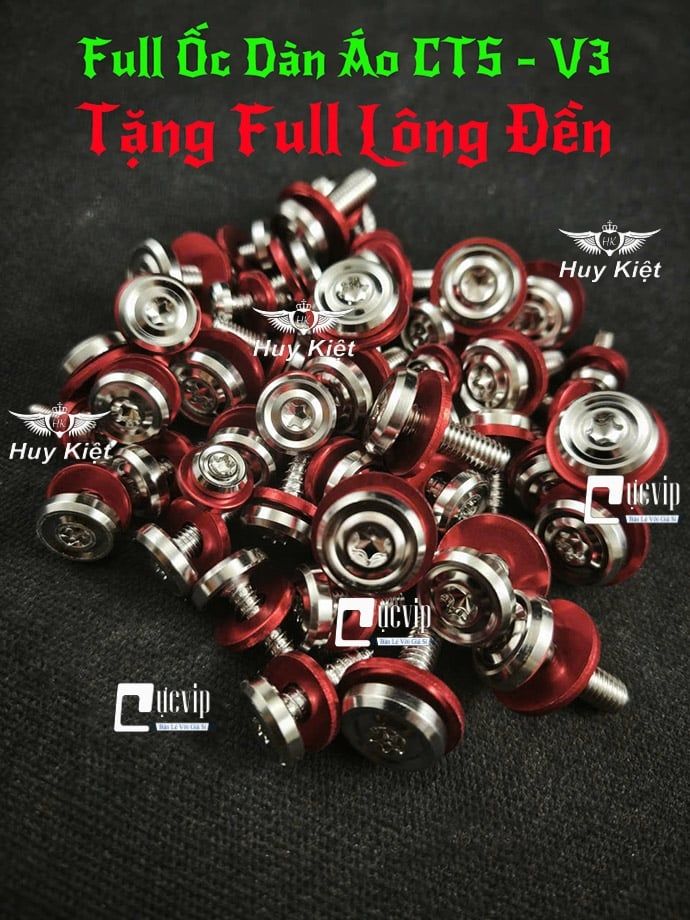 [TẶNG FULL LĐ ĐỎ] Full Ốc Dàn Áo Salaya INOX 304 [CTS Mẫu V3] Lắp Ex Win Wave Dr AB Vision Mio Xipo Si Fu Vario