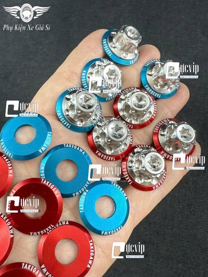 Ốc Chân Kính (Gương) Bông D3 Inox 304 [Tặng Lông Đền TAKEGAWA] Gắn Wave, Dr, Cub, Fu, AB, Vario, PCX, Vision, SH, SH Mode, Lead, Sonic, Win, Ex, Si, NVX, Yaz (Giá 1 Ốc) MS6786