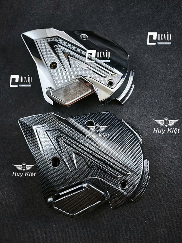 Ốp Lốc Máy Trước Vario 160cc, AB 160cc, AB 125cc (Đời 2023 - 2025), Stylo 160cc, Xi Niken, Sơn Cabon MS6923