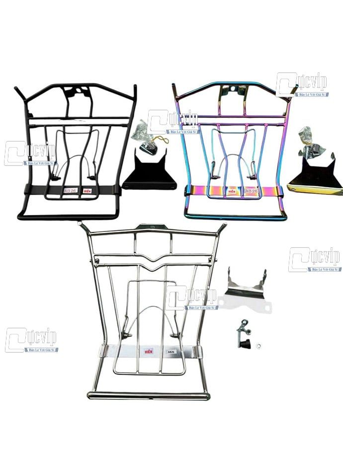 [Mẫu Mới] Baga Giữa AirBlade AB 2026 160cc, 125cc Sơn Đen, Xi 7 Màu, Inox 10Ly MS6887