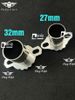 Combo Đót Nối + Khâu Cổ Pô (Lông Đền Cổ Pô, Pat Cổ Pô) Tản Nhiệt Nhôm CNC Gắn Cổ Pô Zin, Inox, Titan Có Phi 27mm Hoặc 32mm MS6936