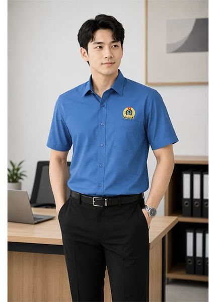 ÁO SƠ MI NAM VẠT NGANG NGẮN TAY REGULAR CĐNA-25NT