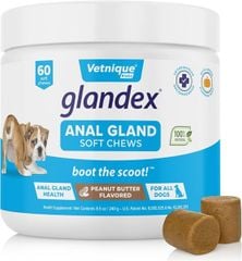Kẹo nhai Glandex 60 viên hỗ trợ sức khỏe tiêu hóa và chức năng tuyến hậu môn cho chó