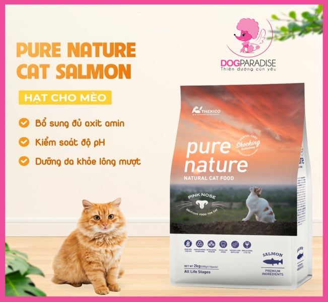 Thức ăn hạt cho mèo vị cá hồi Pure Nature Cat Salmon