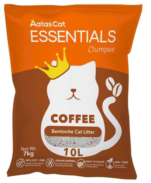 Cát vệ sinh kháng khuẩn cho mèo Aatas Cat Essentials đủ mùi 10L/7Kg