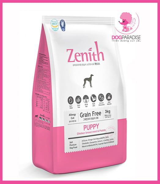 Thức ăn hạt mềm vị thịt gà cho chó con - ZENITH PUPPY